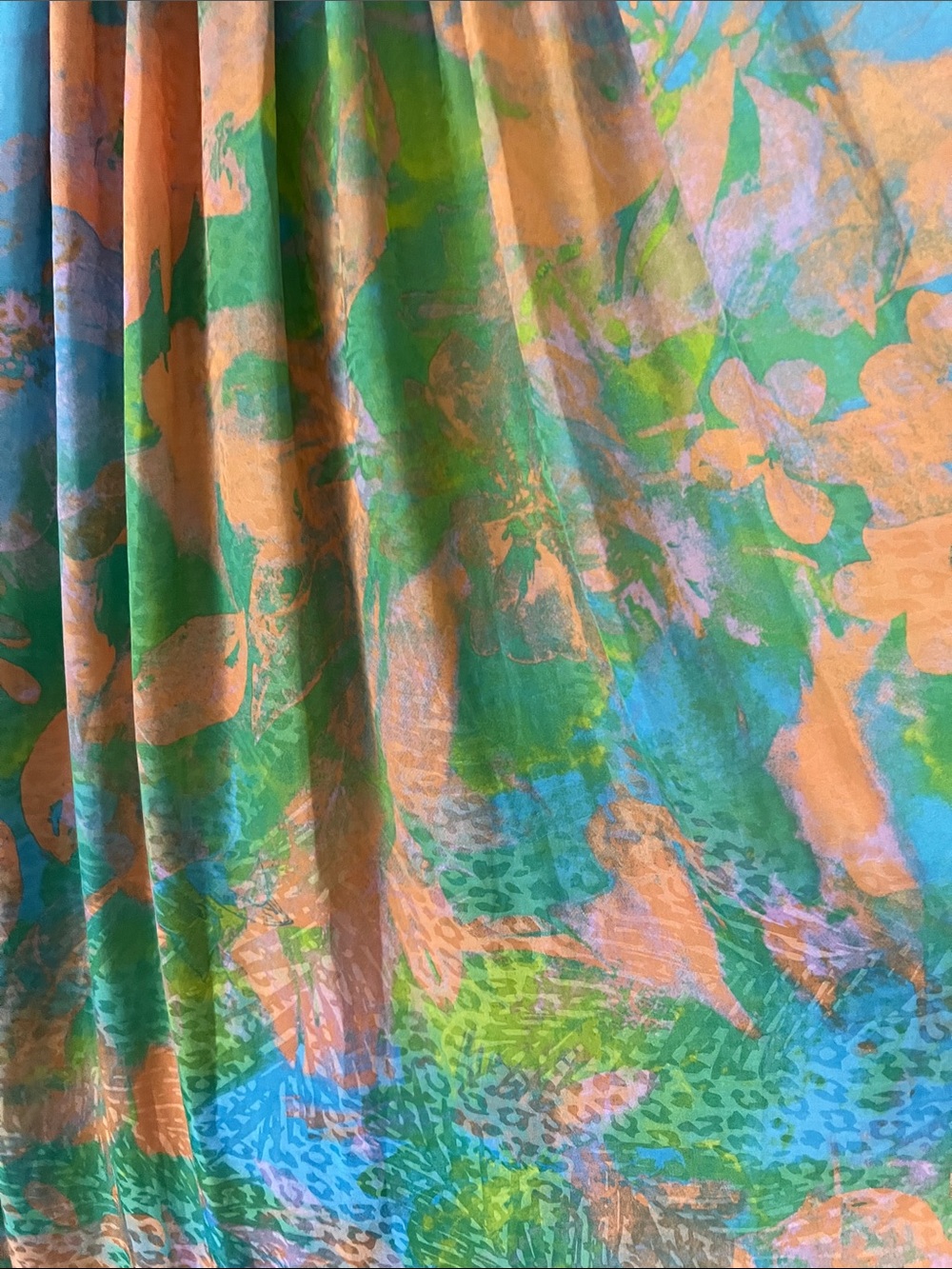 Current Air Islamorada Multicolor Pleated V-Neck Midi Dress - Picture 10 of 10